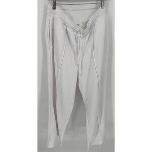 American Eagle Womens White Wide Leg  Jogger Sweatpants